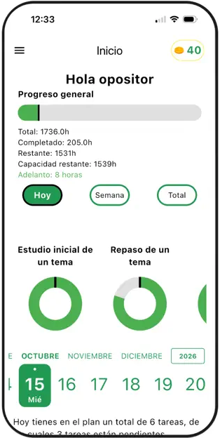 OpositApp Screenshot